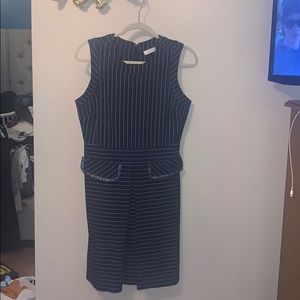 New York and Company Blue and White Striped Dress